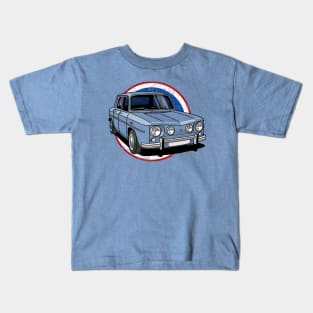 French classic saloon with french flag background Kids T-Shirt